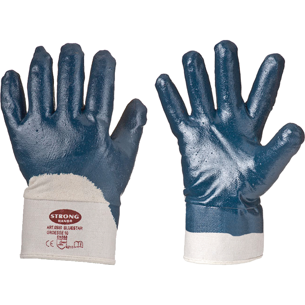 Stronghand® Nitril-Handschuh BLUESTAR natur/blau Gr.10 EN 388