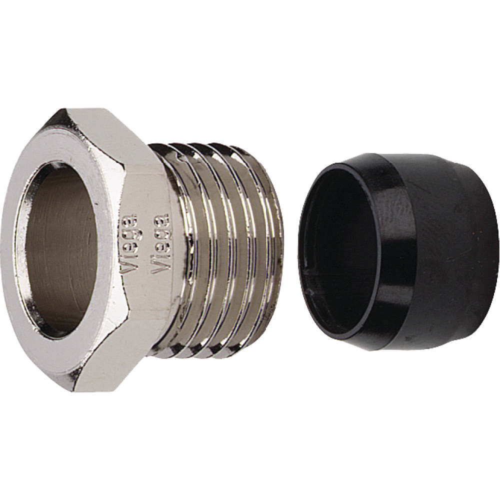 Viega Verschraubung 94576.1 in 15mm x G1/2 Messing vernickelt