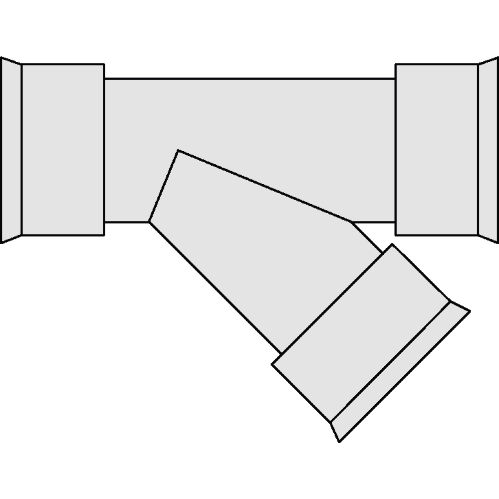 Drän-Schrägstück DN 160 45 Grad