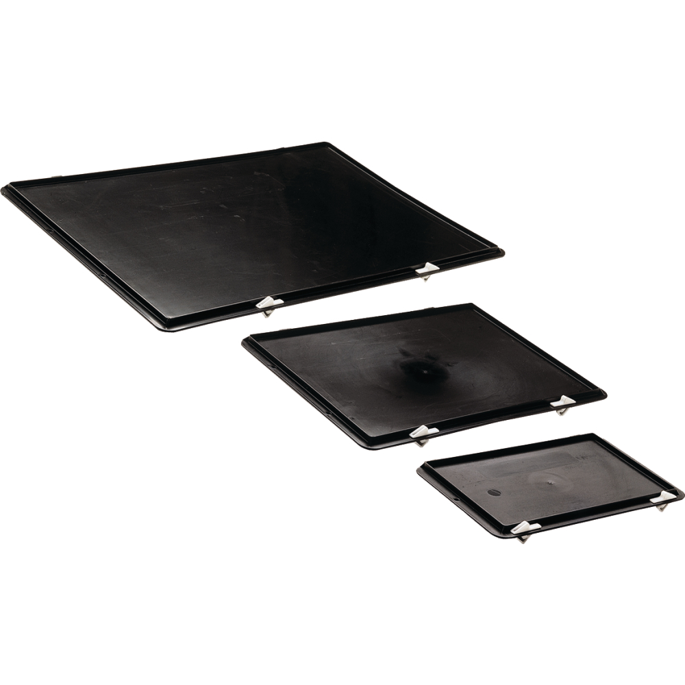 Verschlussdeckel schwarz für Kastenmaß 300x200mm