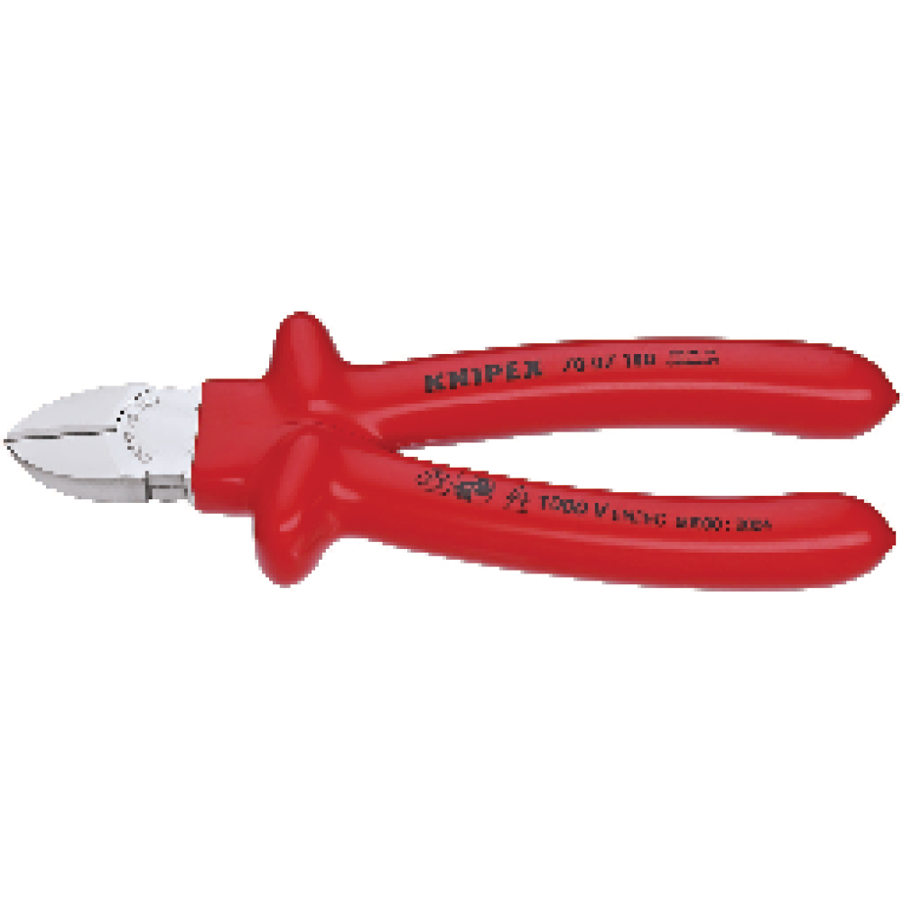 KNIPEX Seitenschneider VDE verchromt tauchisoliert 180mm