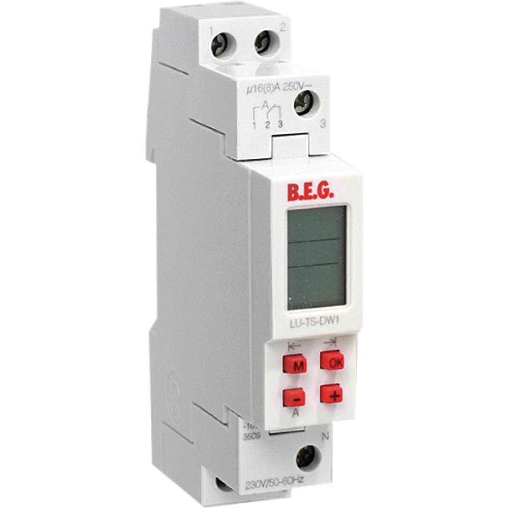 BEG Wochenuhr digital TS-DW1 1-Kanal, 1 TE