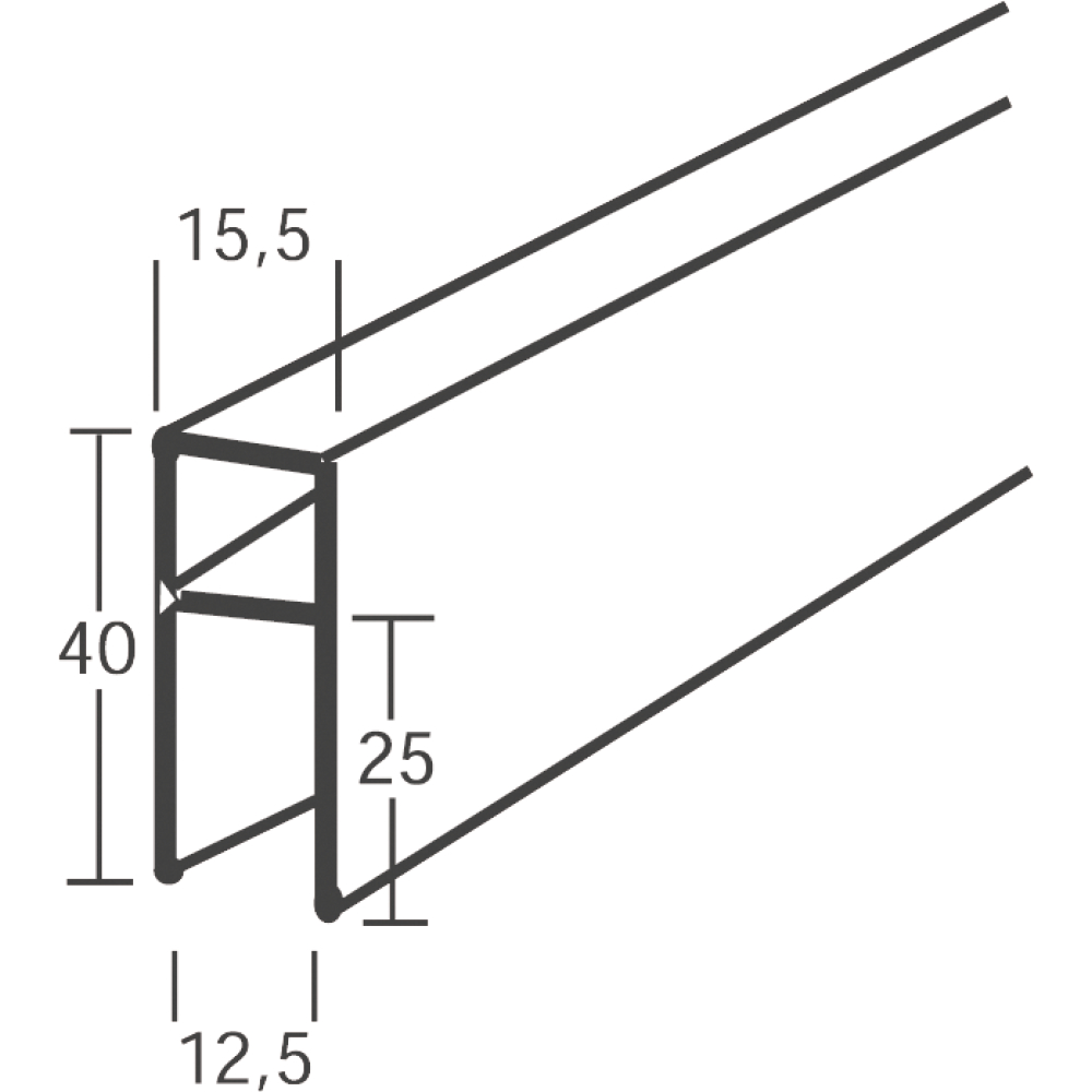 alwo® 90-Alu-Rahmenprofil 6 6000mm pressblank