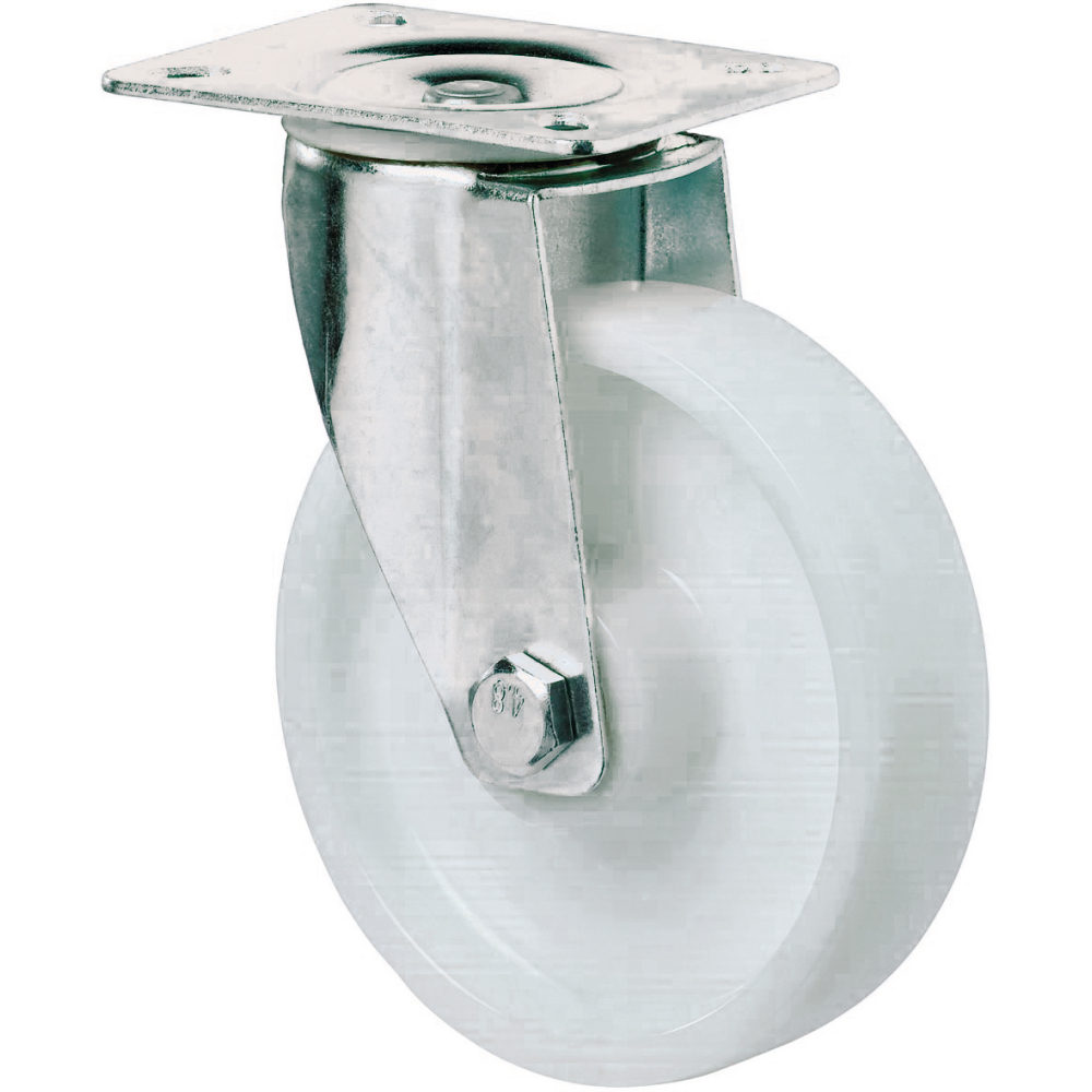 Lenkrolle 80mm Stahlbl verz Poly LG.R