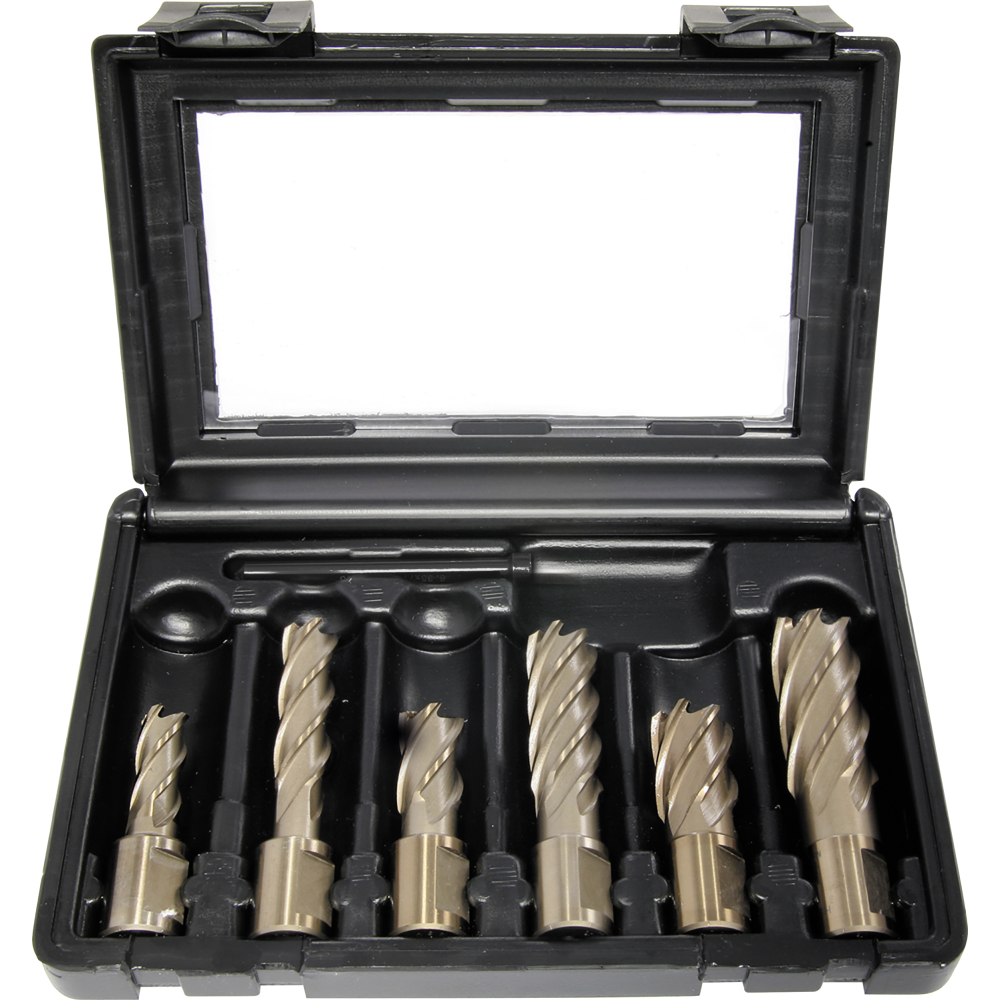 Kernbohrer-Set HSS-Co Eco m. Weldonschaft im Koffer