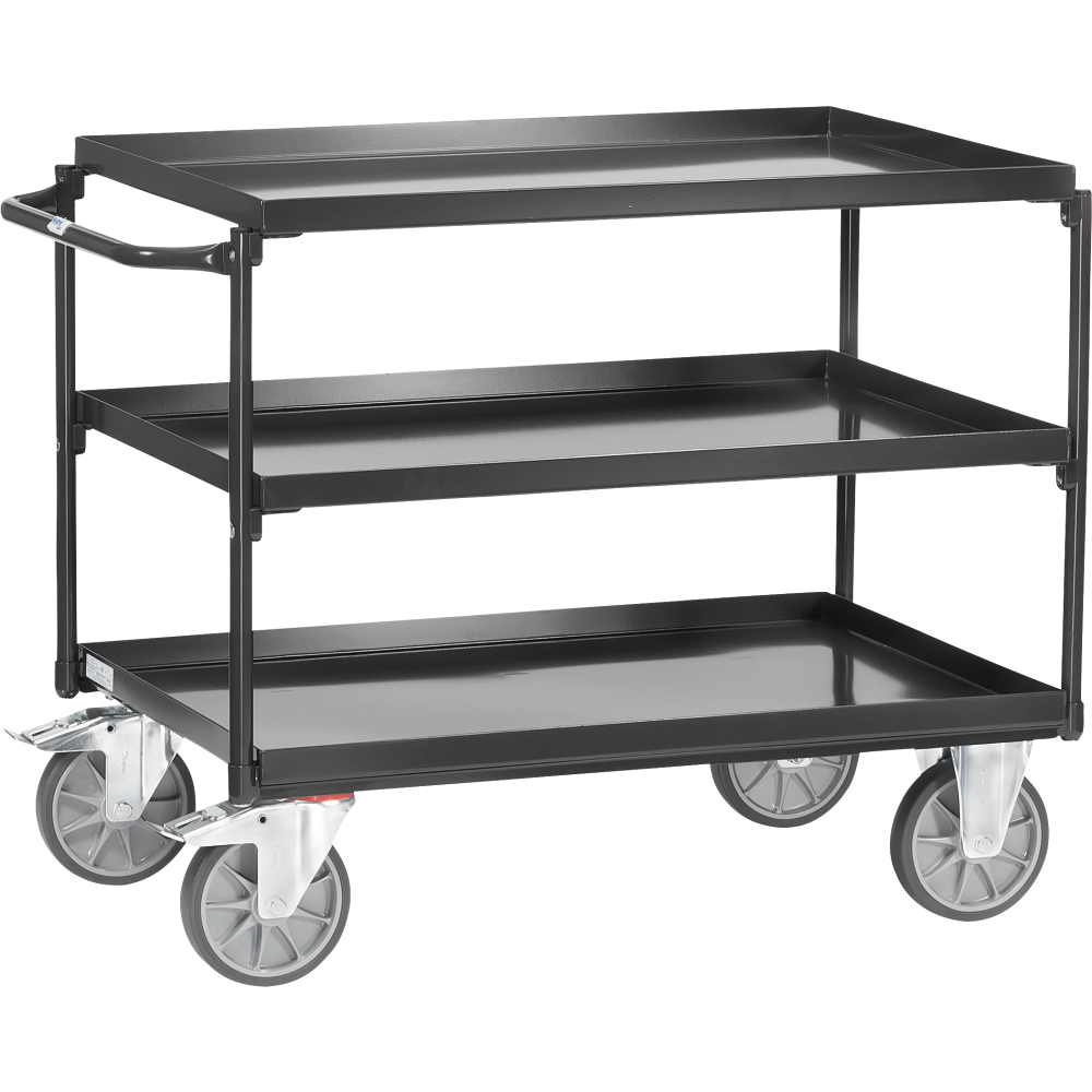 Tischwagen4830 400kg grau3 Wannen 850x500mm