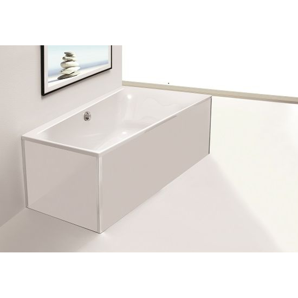 FORMAT Design Glasverkleidung zu Trapezw. 170x120cm, re, we, f Vorwand