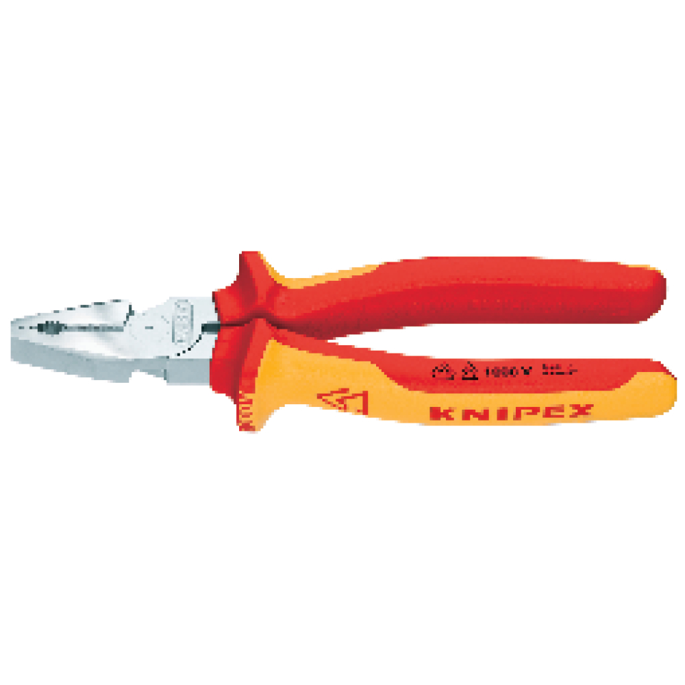 Knipex Kraft-Kombinationszange VDE mit Mehrkomponenten-Griffen 180mm
