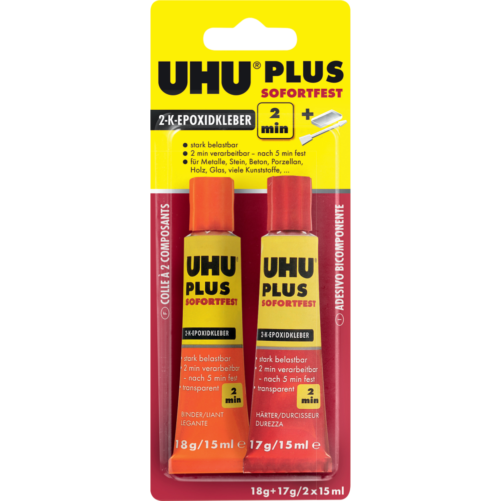 UHU® PLUS SOFORTFEST 2-Komponentenepoxidkleber