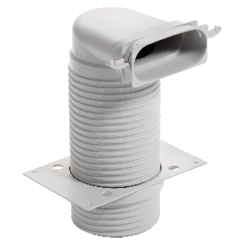 Vaillant Ventilanschluss 90 Grd. Durchm. 125 mm für Luftschlauch flach