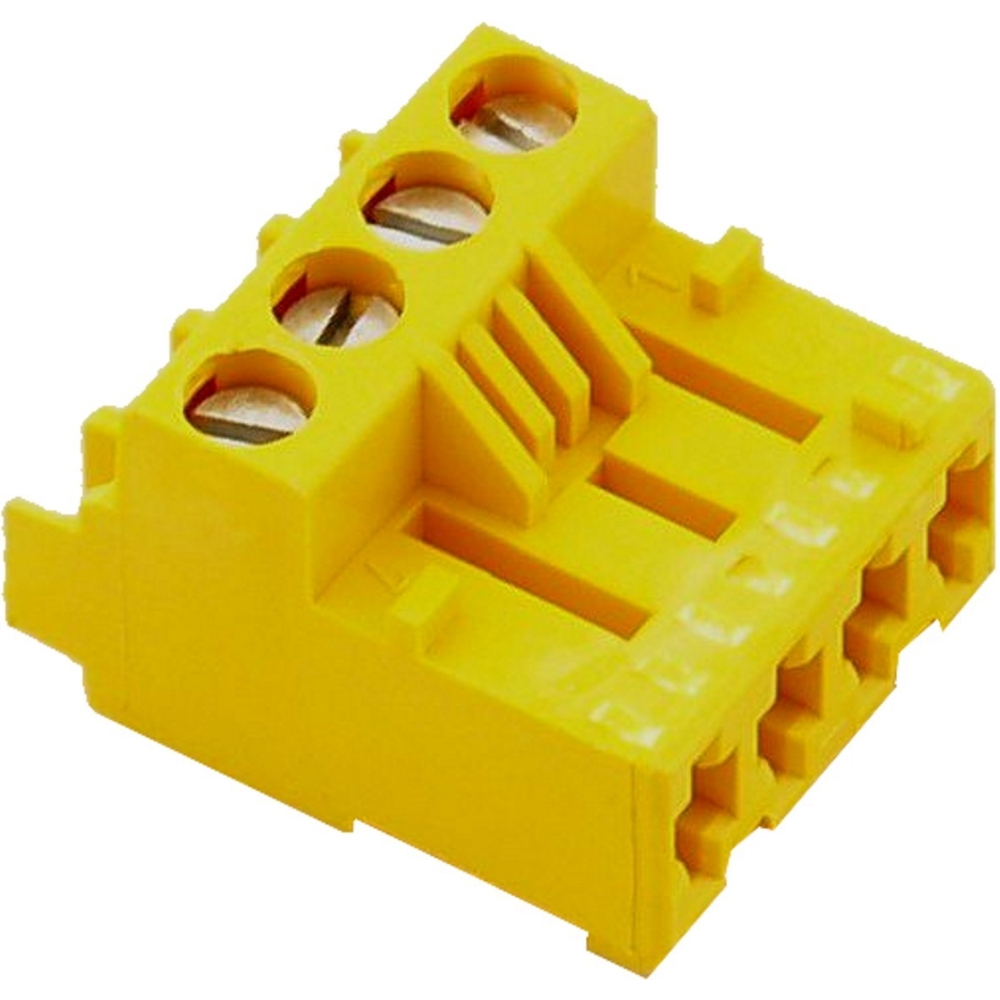 Wolf Stecker f.Abgasklappe 4-polig gelb, für CGU/CGG-2K