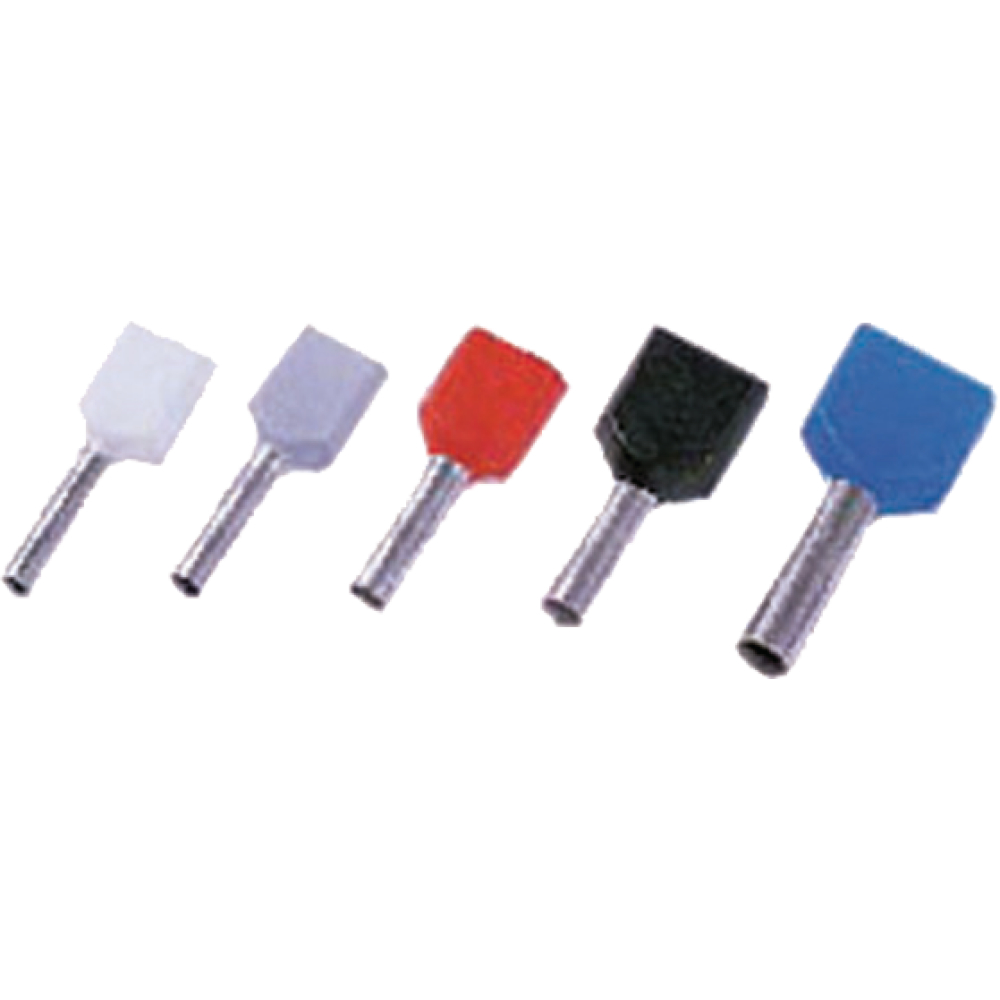 Zwillingsaderendhülsen 2x6mm² isoliert gelb