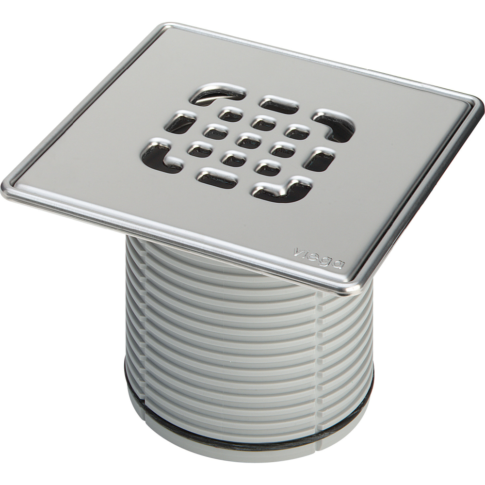 Viega Aufsatz 4934.5 Rost verschraubt in 150x150mm Kunststoff grau