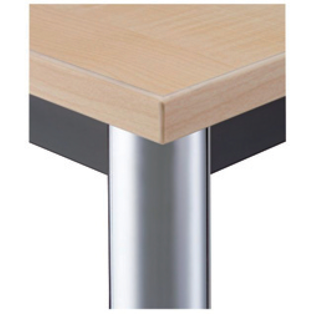 Trapeztisch Buche/Chrom