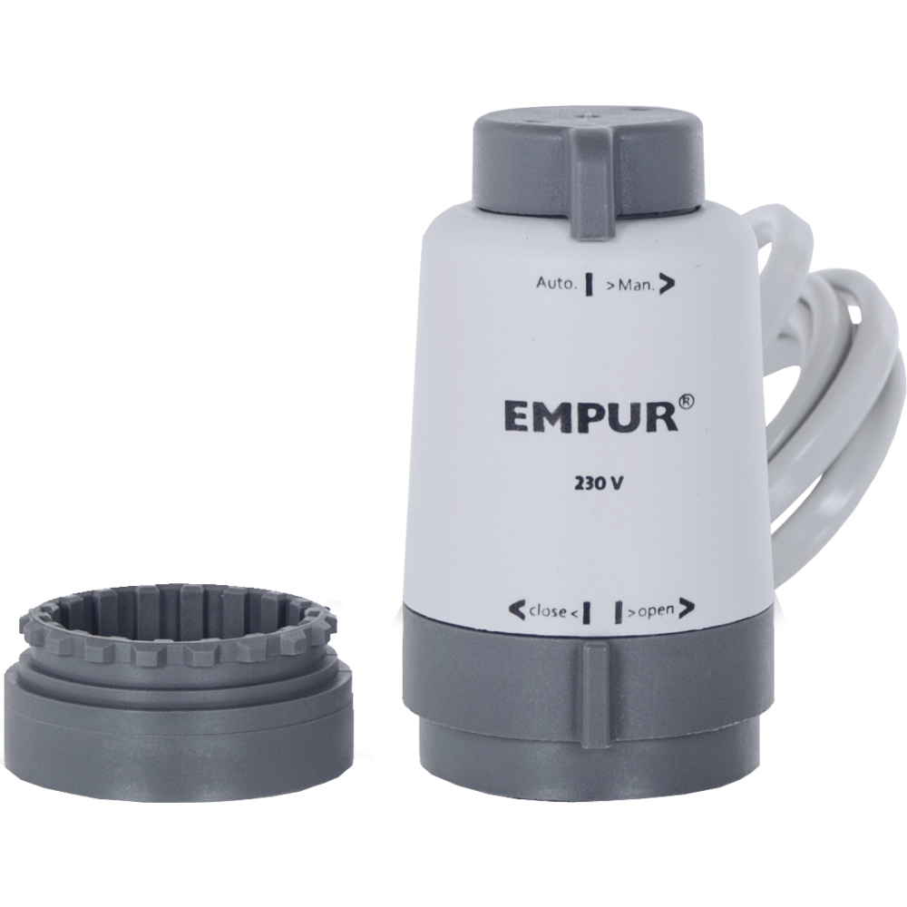 Empur Stellantrieb Man Open 230 V/2 W/NC mit Adapterring M 30x1,5
