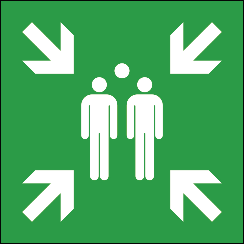 Sicherheitsschild Alu Sammelstelle 400x400mm