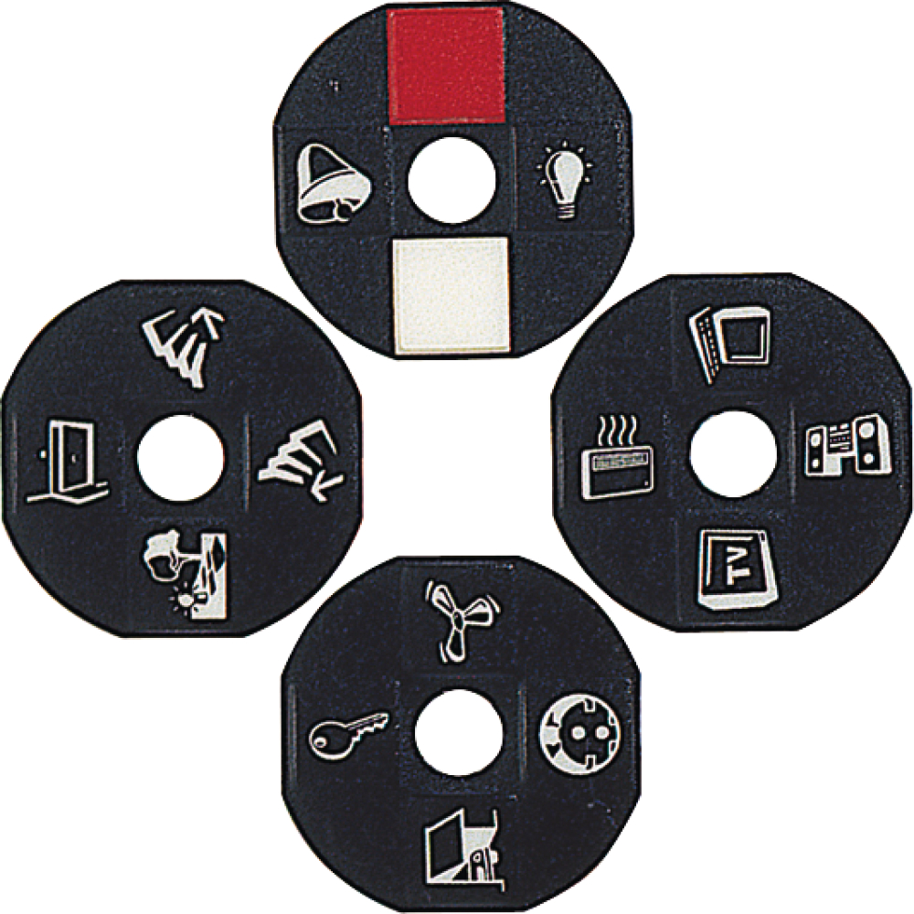 Legrand Set mit 8 Pikto- grammsch. f. Kontr.-Wipp.