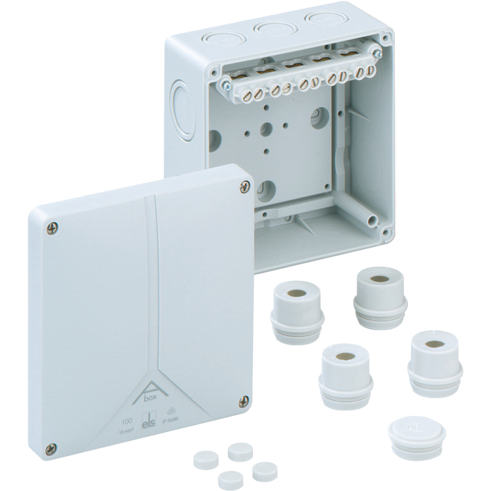 Verbindungsdose Abox 100 IP65 mit Klemme 10,0qmm