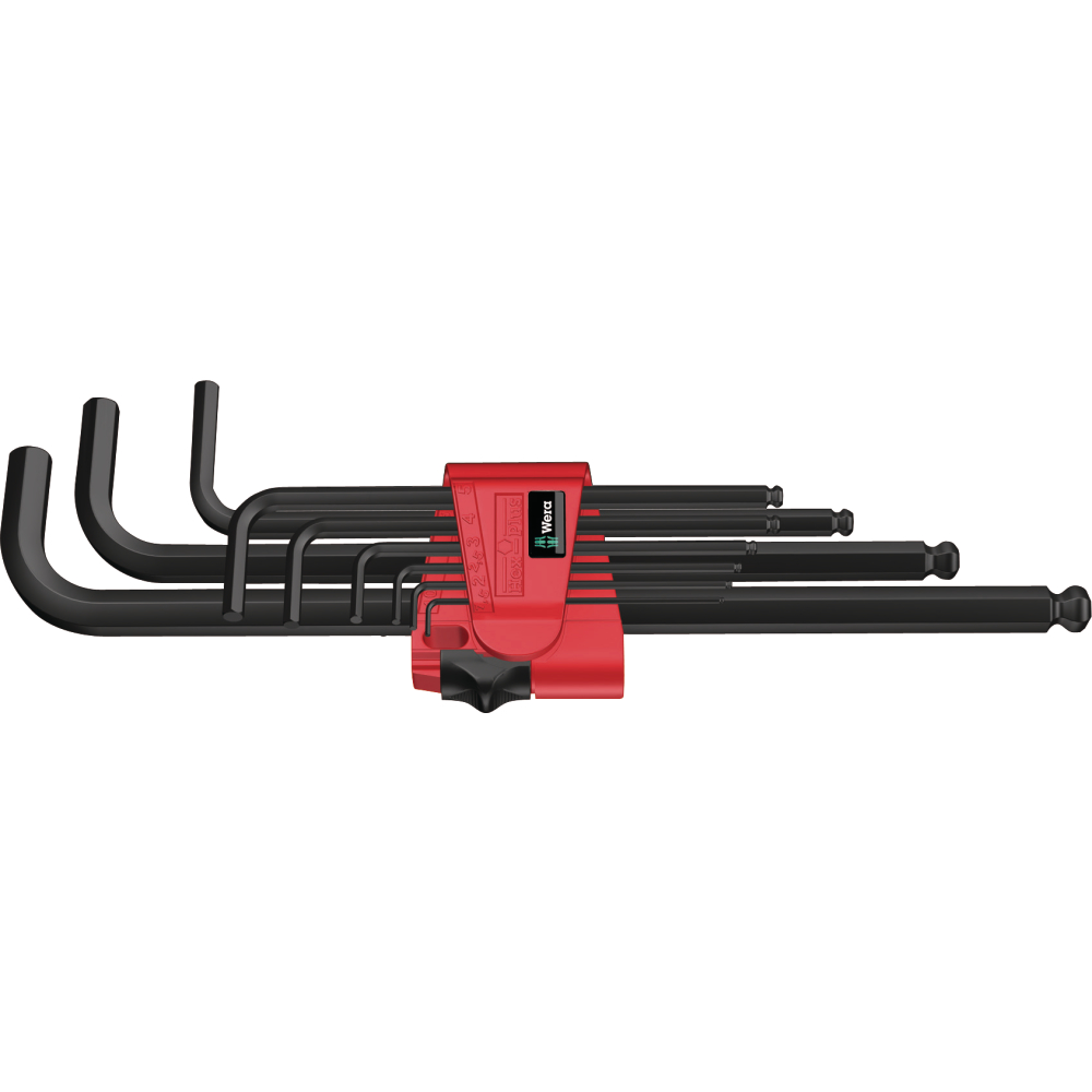 Winkelschlüssel-Satz Wera 950 PKL/9 BM N roter Clip