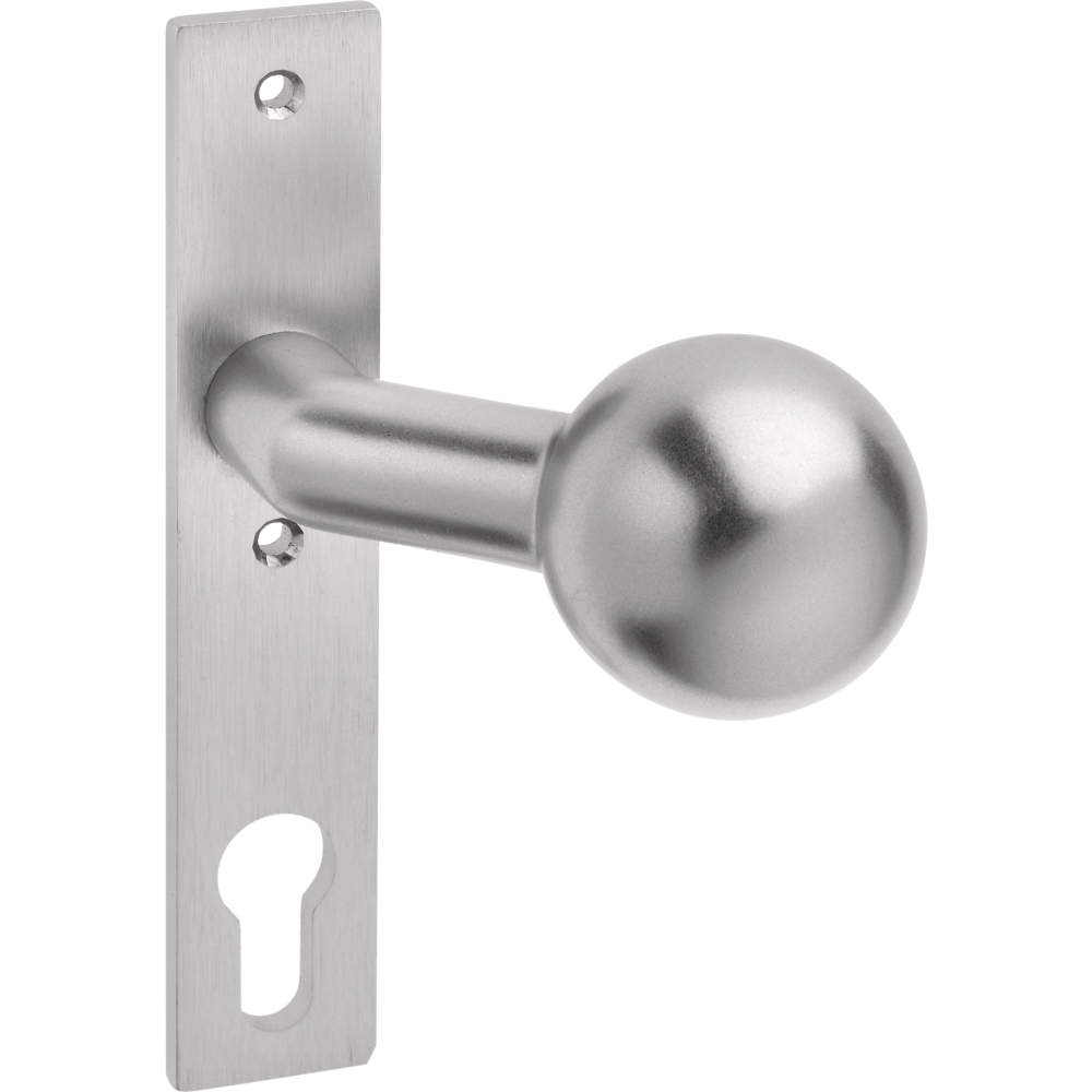 Knopfkurzschild 72 Edelstahl für Schlosskästen