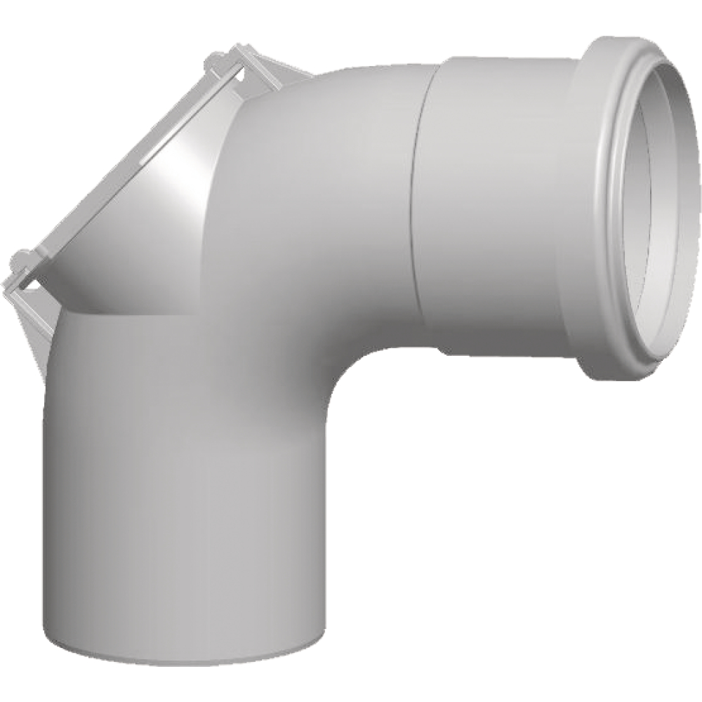 Revisionsbogen Wolf DN80 87° aus Polypropylen