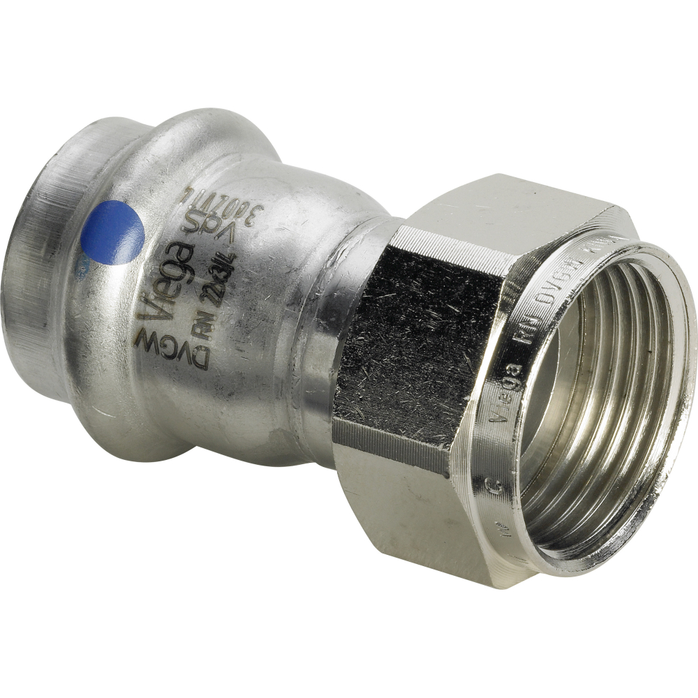 Viega A.-Vsb Sanpress Inox 2363LF 18mmxG 3/4, flachd., m SC-Con., labs-f
