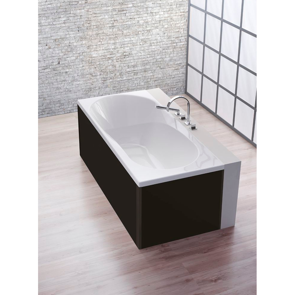 FORMAT Pro Glasverkleidung zu Duowanne 170x75cm, sw, für Vorwand