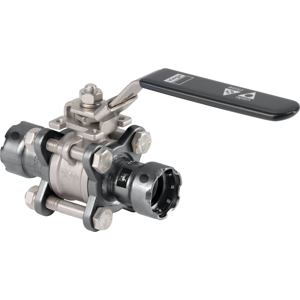 Viega Kugelhahn mit SC Easytop 4275.8 in 1/2 Zoll Stahl unlegiert