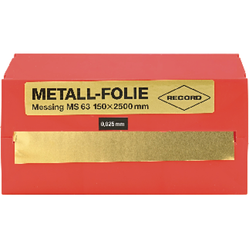 Metallfolie Messing 150x2500x0,300mm RECORD