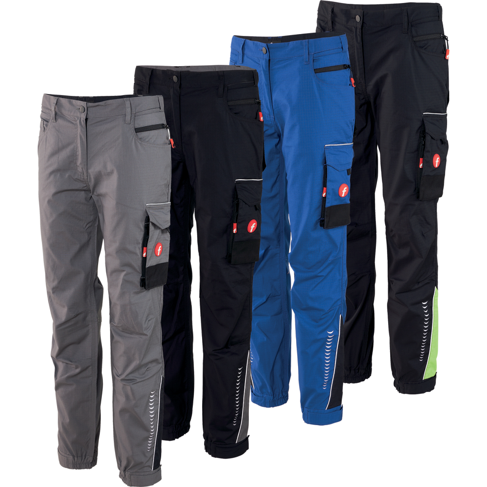 Fortis Damen-Cargohose Performance grau/schwarz Größe 42