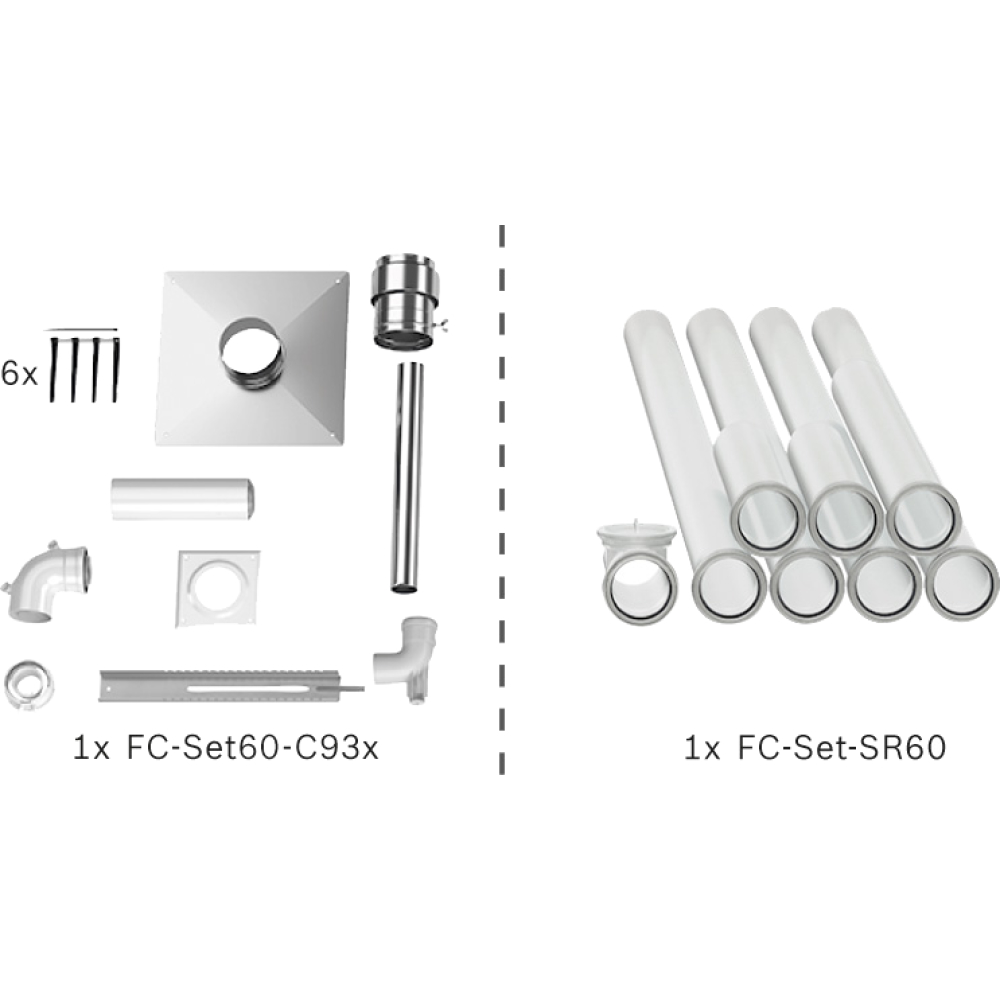 BOSCH Abgas-Standardpaket BOPA FC31 S Schacht starr, 60/100, 10m, RLU