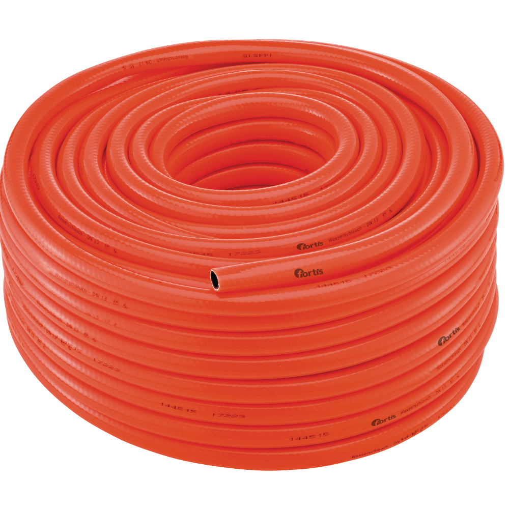 FORTIS Sicherheitswasserschlauch PVC, leuchtorange, 25x4,00mm, 50m