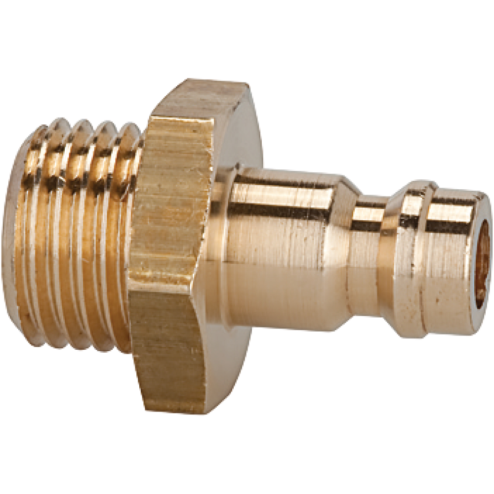 Stecknippel für Kupplung NW 5, Messing, AG G1/4" RIEGLER