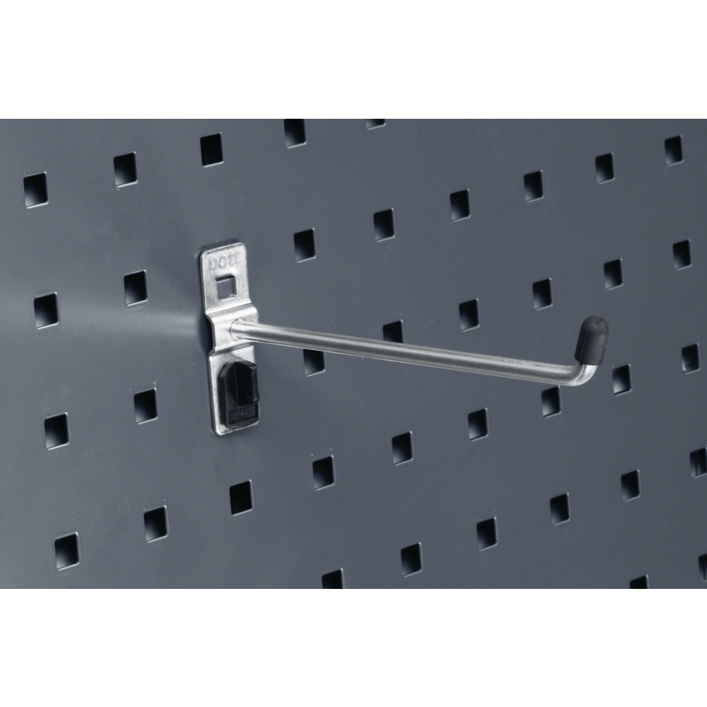 Haken D=6mm T=75mm mit schmaler Grundplatte