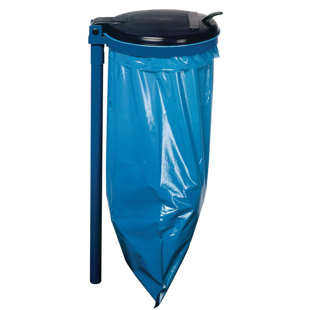 Abfallsammler 120 l blau stationär KS-Deckel