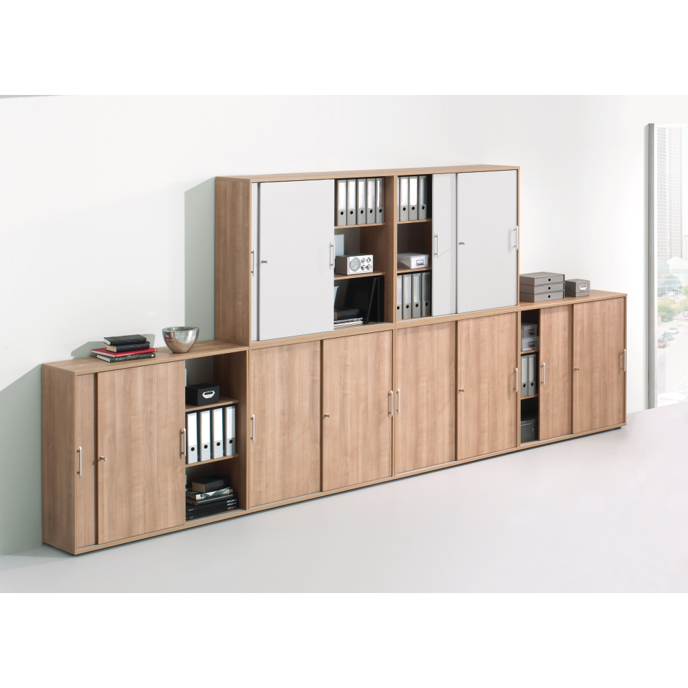 Schiebetürenschrank 1200x400x748 Weiss/Weiss