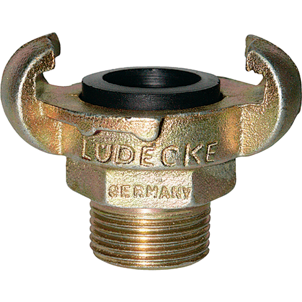 Klauen-Gewindekupplung DIN 3489, Temperguss, AG 3/8", SW27 LÜDECKE
