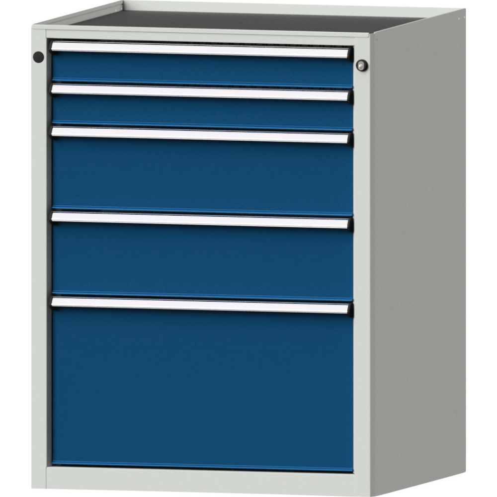 Schubladenschrank 3009 600x600mm, 5 SL,7035/5010