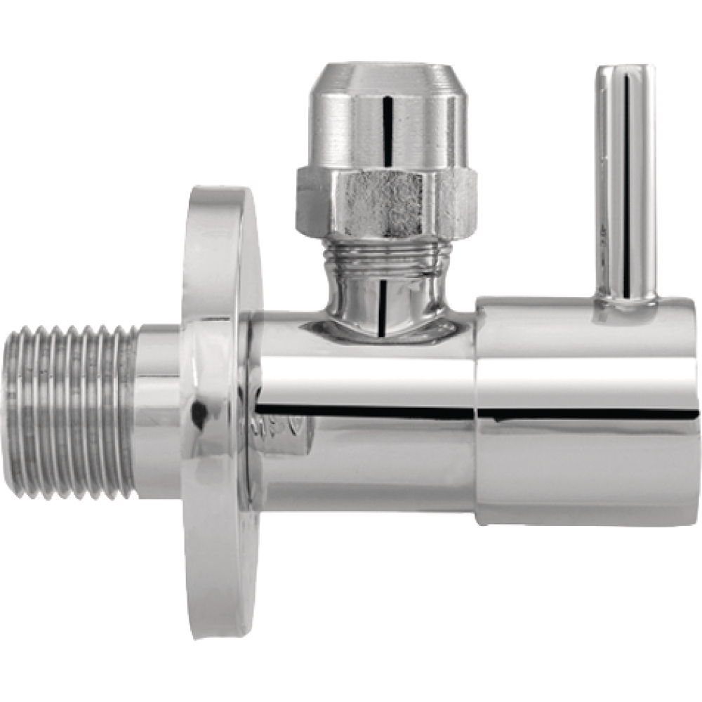 FORMAT Tec Design-Eckventil 1/2"x10mm rd, n. selbstdich., verchromt