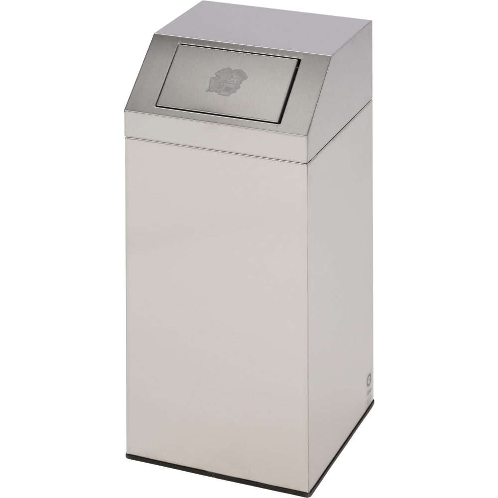 VAR Premium Wertstoffsammler Edelstahl 76 l 380x380x890 mm