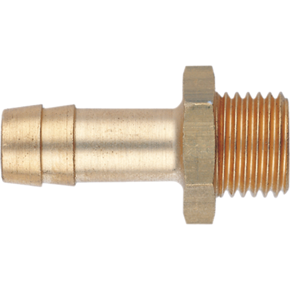 Schlauchtülle 9mm 1/2" AG Messing