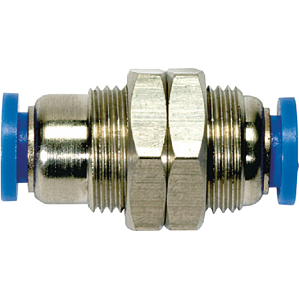 Gerade Schott- Steckverbinbung Blaue Serie M12x1 Schlauch-Ø 4 RIEGLER