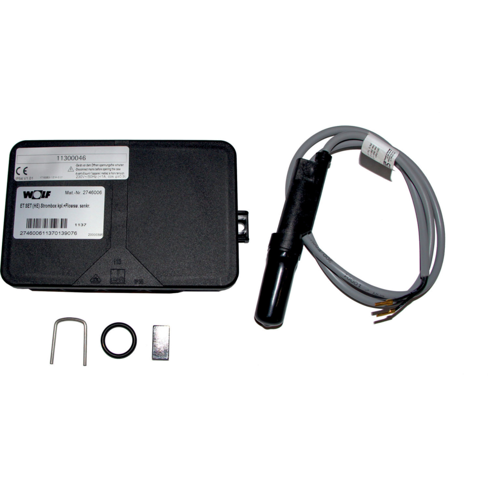 Wolf Set Platine Strombox kpl.+Flowsw. senkrecht, für BWL-1S