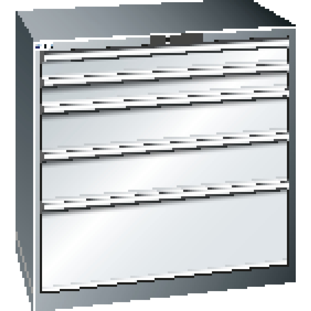 Schubladenschrank grau H1000, 5 Schubl.