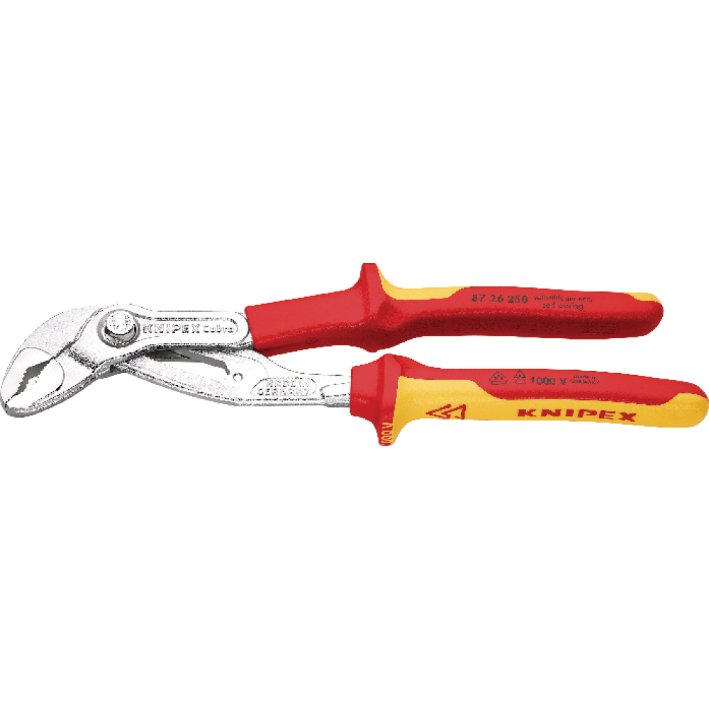 KNIPEX Hightech-Wasserpumpenzange Cobra® VDE mit Mehrkomponenten-Griffen