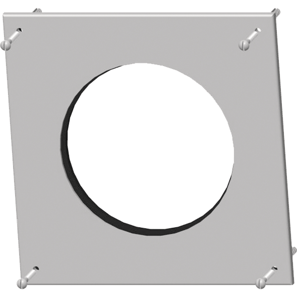 Rosette Wolf DN80 weiß für Abgasrohr