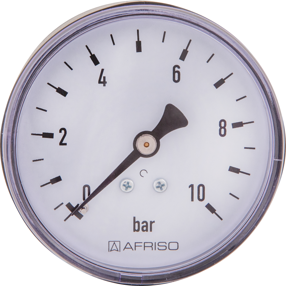 Manometer 0-10 bar hinten d=63mm 1/4"