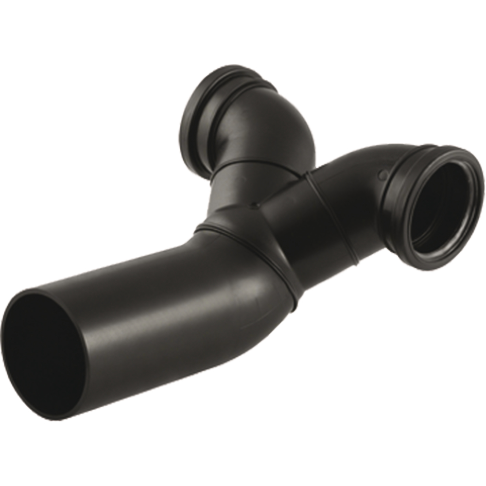 PE Wand-WC Doppelbogen 90 f.waag.Mont. 367.485.16.1