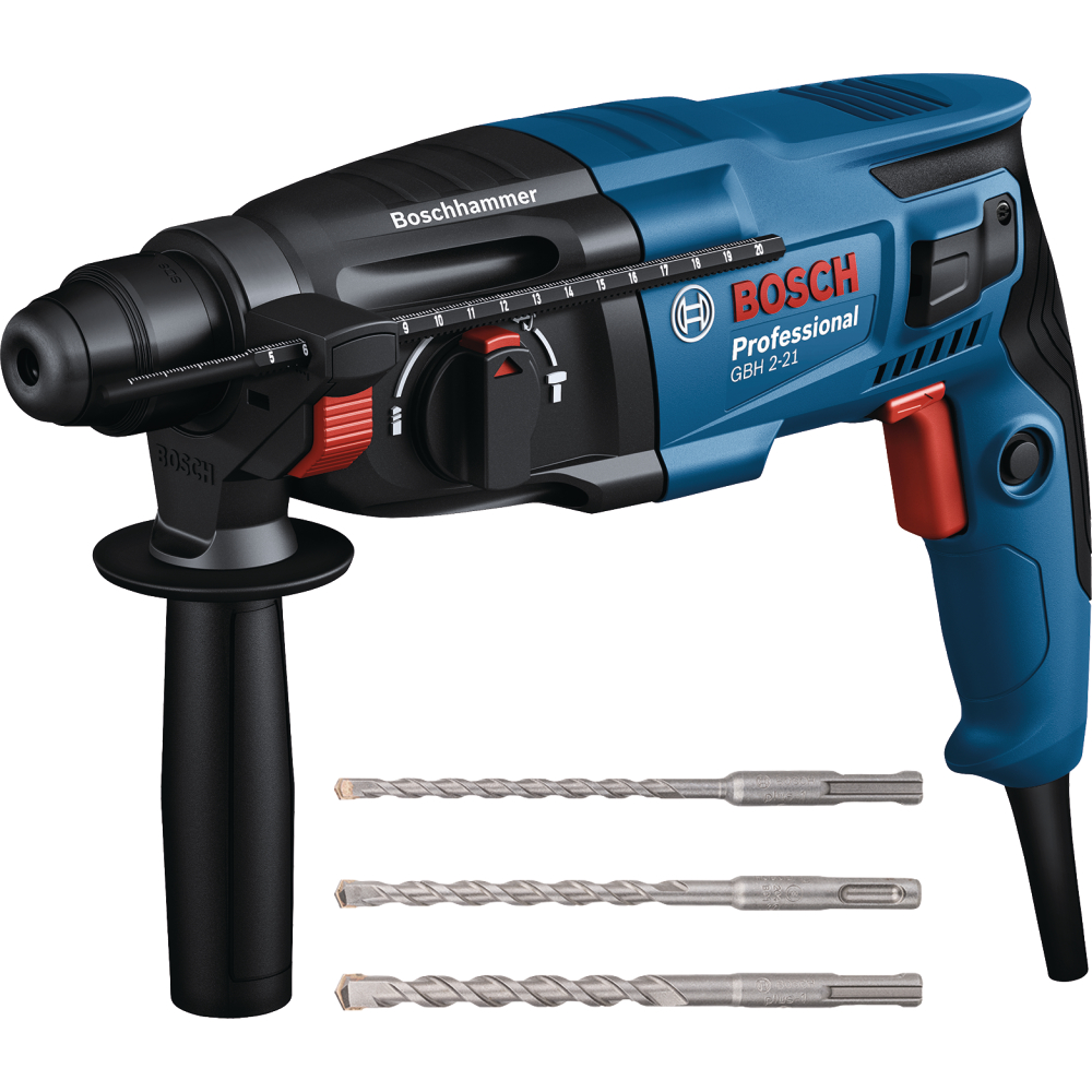 Bosch Bohrhammer GBH 2-21 2,0J 720W 3-tlg. Bohrer-Satz