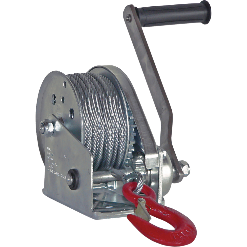 Handbremswinde BHW-1800 mit 20 m Seil Ø 7 mm Max. Hub-/Zugkraft unterste Lage: